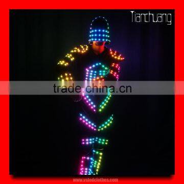 Wireless DMX512 robot suit LED, Luminous LED Clothes, Dancewear LED Suits