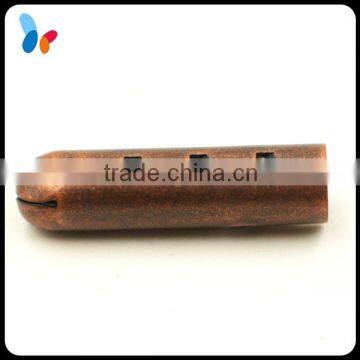 wholesale plated red copper metal aglet for rope