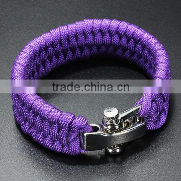 Stainless Steel Survival Parachute Cord Bracelet