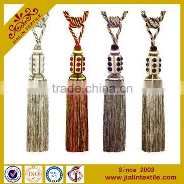 Curtain accessories wholesale tassels rayon material curtain tassel tiebacks with beads