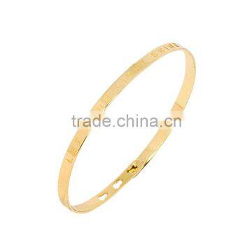 Memories Bangles With Customize Design Word 'LET YOUR LIGHT SHINE' With 4mm/7mm Width photo-3