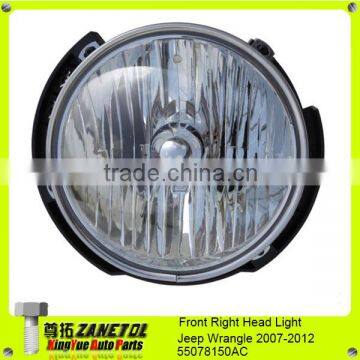 Auto Front HeadLamp Headlight 55078148AC 55078149AC 55078150AC V6 for 3.6L 3.8L Jeep Wrangle 2007-2015