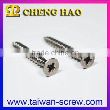 M3.5 Recessed Flat Head Chipboard Stainless Steel Screw From Taiwan