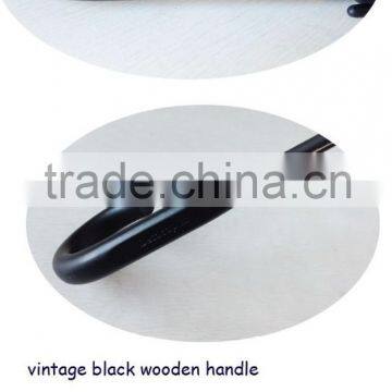 Happy Bird Sublimation Printing Black Wooden Umbrella photo-4