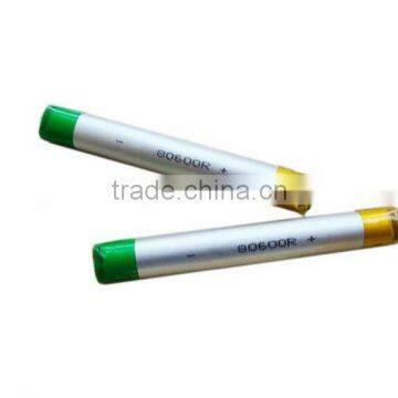 80600R 3.7v 280mah electronic cigarette cylinder Lithium Ion Polymer battery