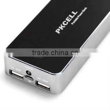 High Capactity Power Bank/Mobile Charger 9600mAh,Two USB,6 Connectors, for iPhon,iPad, L-G, SAMSUN, NOKI