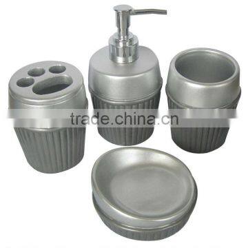 Luxury Furnishings 4pcs grey ceramic bath gift set