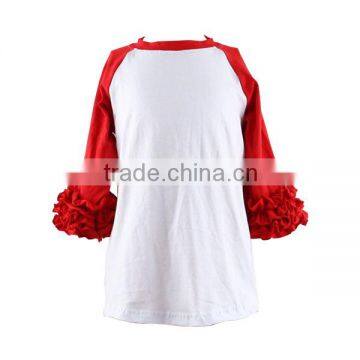 wholesale ruffle raglan shirt little girl kids boutique shirts latest design girls top