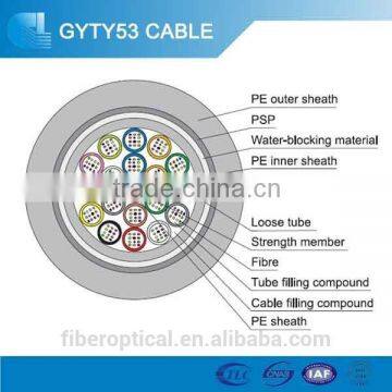 GYTY53 96core double sheath single mode fiber cable made in China