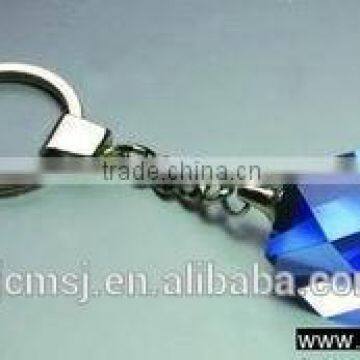 beautiful cheap LED crystal key chain with customized log for promotional gift & decoration