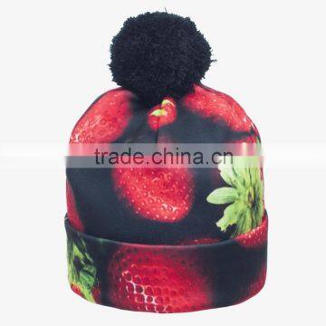 design your own 3D heat transfer floral printing beanie hats