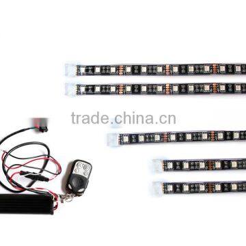 6pcs motorcycle led lighting kit with 4 key remote