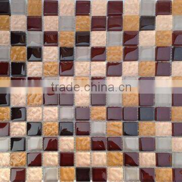 23X23mm carystal glass mosaic tile for bathroom wall