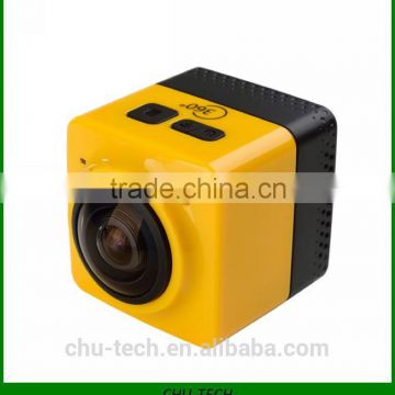 CUBE360 Mini Sports Action Camera 720P 360-degree Panoramic VR Camera Build-in WiFi