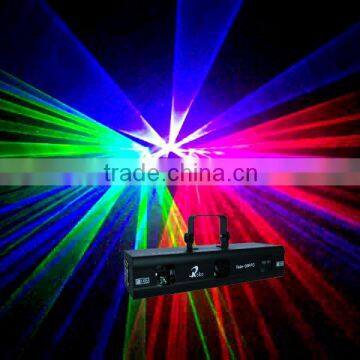 red,purple and green three-head laser effect lights