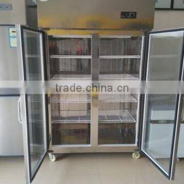 Hot sale cheap price commercial kitchen 4 door stainless steel fridge