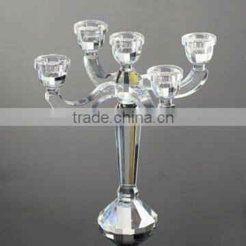 Crystal pedestal candleholder