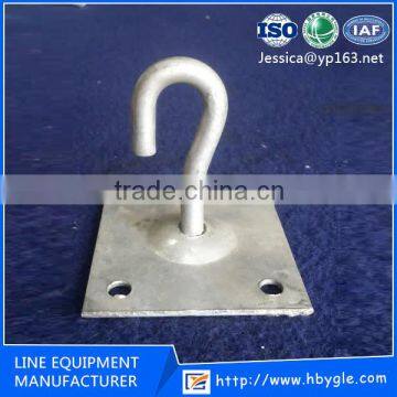 Wall hook plate for overhead line power fitting \ Hot dip galvanized hardware