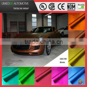 Most Popular 1.52*20m Waterproof Matte Chrome Vinyl With Air Bubble Channel Car Body Sticker photo-3