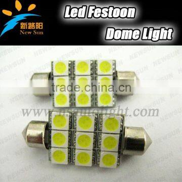 2014 New product auto dome festoon light 39mm 9SMD 5050 wholesale price car interior reading lights