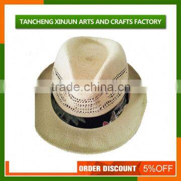 Free Sample Promotional Breathable Beach Summer Men's Straw Hat