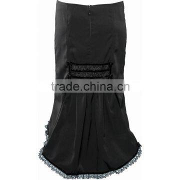 GOTHIC BLACK TUBE SKIRT WOMENS STEAMPUNK GOTH