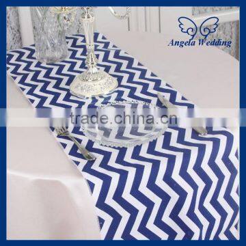 RU012B cheap 2015 new decorative printer navy blue and white chevron table runner