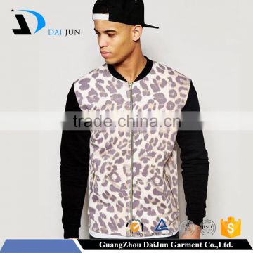 Daijun oem fashion sublimation printing cotton men's slim hoodie jacket coat sweatshirt