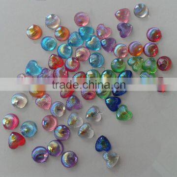 AB color loose acrylic beads, shell vein beads