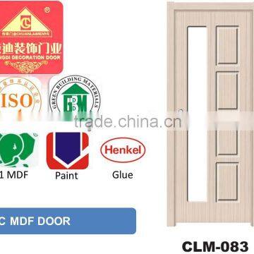 mdf pvc glass door for kenya