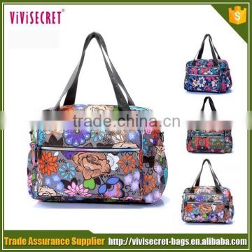 vivisecret fashion handbags with flower printing on front of handbag