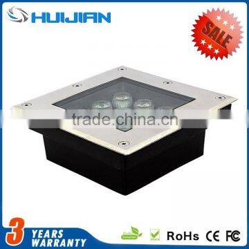 High efficiency floor step outdoor buried lamp IP67 waterproof LED 9W square underground light inground light