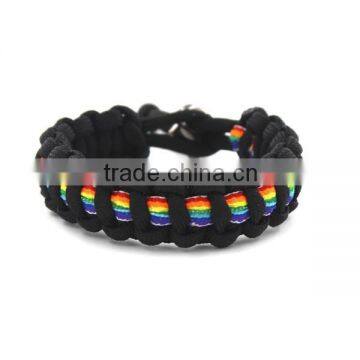 fashion paracord bracelet with adjustable closure