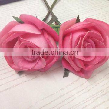 PU artificial flower latex flower Diamond rose head for sale