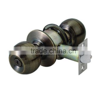 High Quality Tri-Circle Cylindrical knob lock/double steel door knob lock round door lock587ET-AB