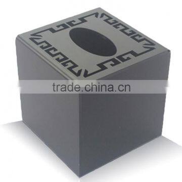 Morden Design Handmade Express Acrylic Household Items Black Acrylic Tissue Box photo-2