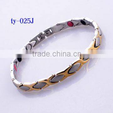 fashion power magnetic energy bracelet stainless steel jewelry