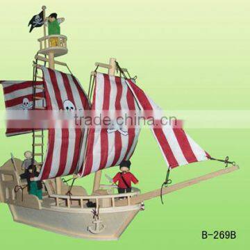 Classic Wooden toy ship model