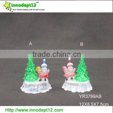 Wholesale Christmas Decorations, Acrylic Tree and Santa Type Party Decorations With LED Light