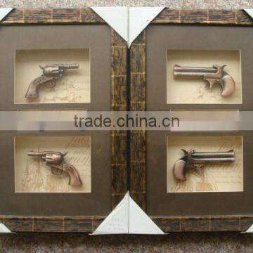 gun painting for wall decoration