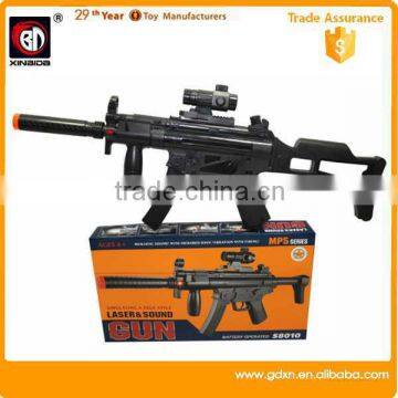 Latest plastic gun with sound flashing vibrating electric gun toy