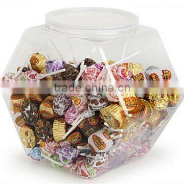 1.6 Gallon Plastic Candy Bin w/ Lift Off Lid, Set of 12 - Clear