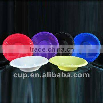 7''(18cm) disposable round plastic colored bowl