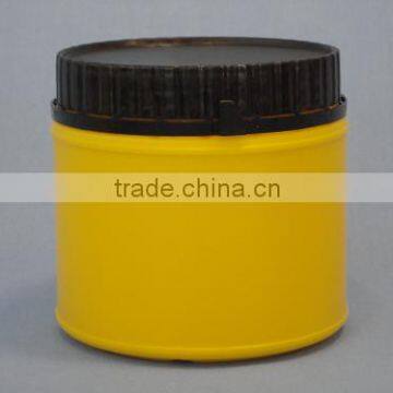 500 Ml.Yellow Plastic Tamper Evident Round Plastic Jar With Black Tamper Evident Cap photo-2
