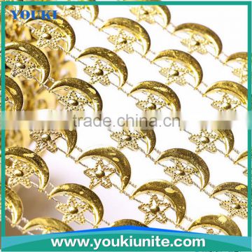 moon design gold color plastic sheet