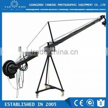 Professional 6m triangle jimmy jib video camera crane with 2 Axis dutch tilt head system