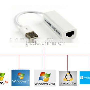 USB 2.0 to Ethernet RJ45 Network Lan Adapter usb data cable manufacture