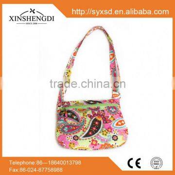 Factory Wholesale Cotton Bright Quilted Fabric Organic Women Oem Beach Satchel photo-2