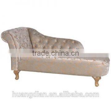 Good quality handcrafted tufted backrest hotel /living room furniture comfortable chaise lounge chair