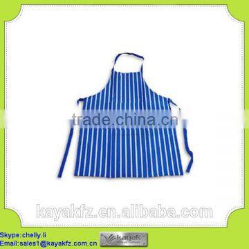 custom made cotton bib stripe blue apron for cheaf